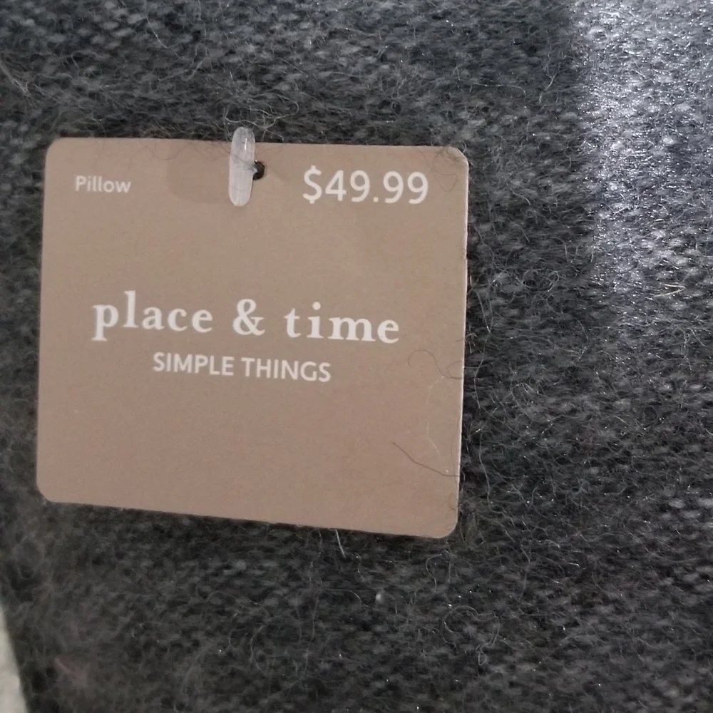 Accent Pillow Home Gray & White NTW